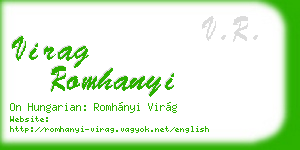 virag romhanyi business card